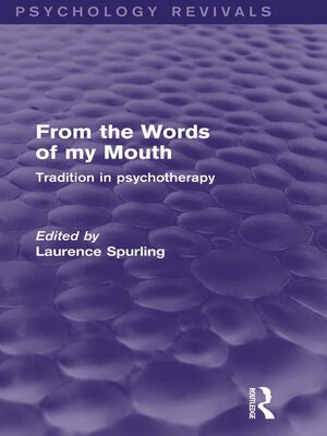 cover image of From the Words of my Mouth (Psychology Revivals)